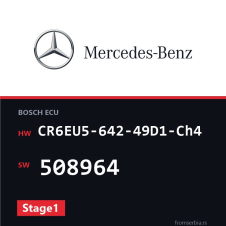 Mercedes-Benz E350 CR6EU5-642-49D1-Ch4 508964 Stage1 tuning file