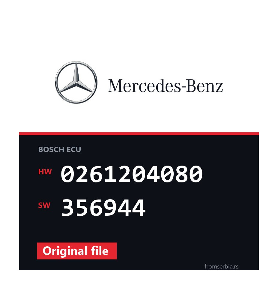 Mercedes-Benz E55 0261204080 356944 original ECU file