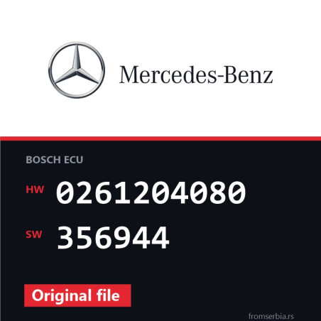 Mercedes-Benz E55 0261204080 356944 original ECU file