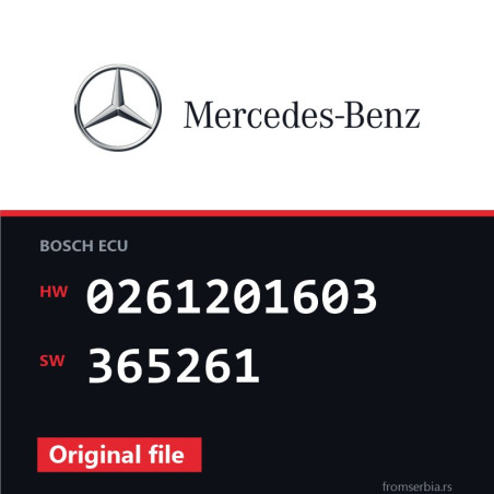 Mercedes-Benz E55 0261201603 365261 original ECU file