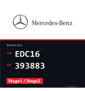Mercedes-Benz ML EDC16 393883 Stage1 / Stage2 tuning file
