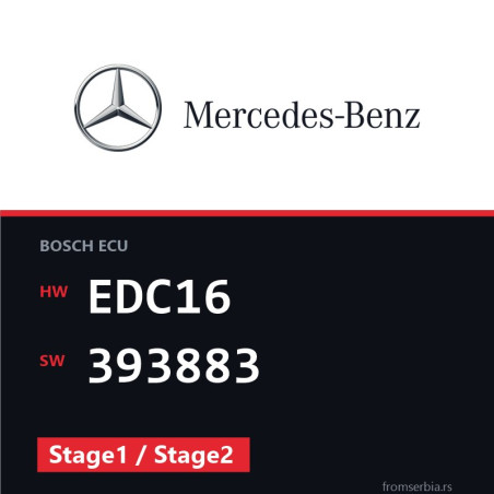 Mercedes-Benz ML EDC16 393883 Stage1 / Stage2 tuning file