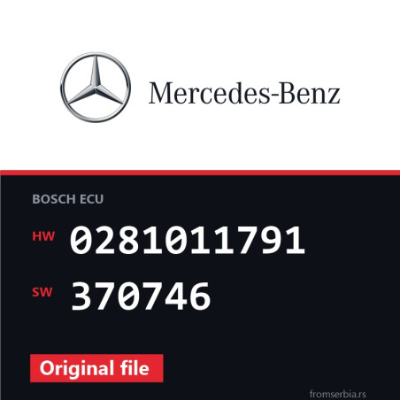 Mercedes-Benz Vito 0281011791 370746 original ECU file