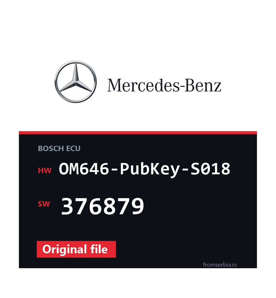 Mercedes-Benz Vito OM646-PubKey-S018 376879 original ECU file