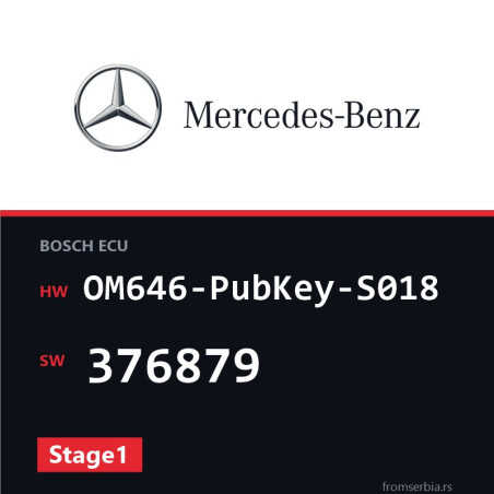 Mercedes-Benz Vito OM646-PubKey-S018 376879 Stage1 tuning file