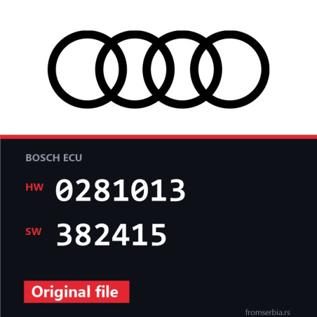 Audi A3 0281013 382415 original ECU file