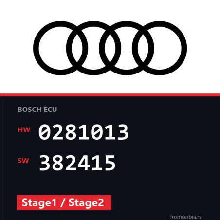 Audi A3 0281013 382415 Stage1 / Stage2 tuning file