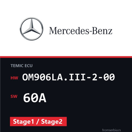 Mercedes-Benz Atego OM906LA.III-2-00 60A Stage1 / Stage2 tuning file