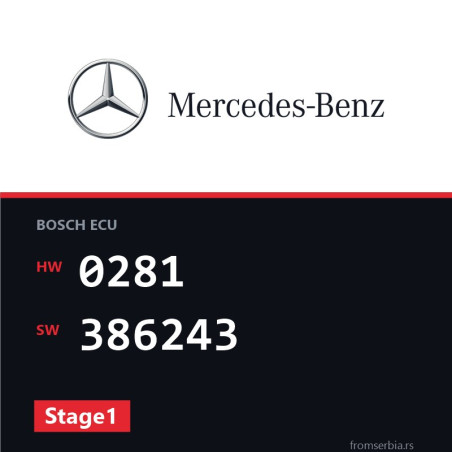 Mercedes-Benz B 180 0281 386243 Stage1 tuning file