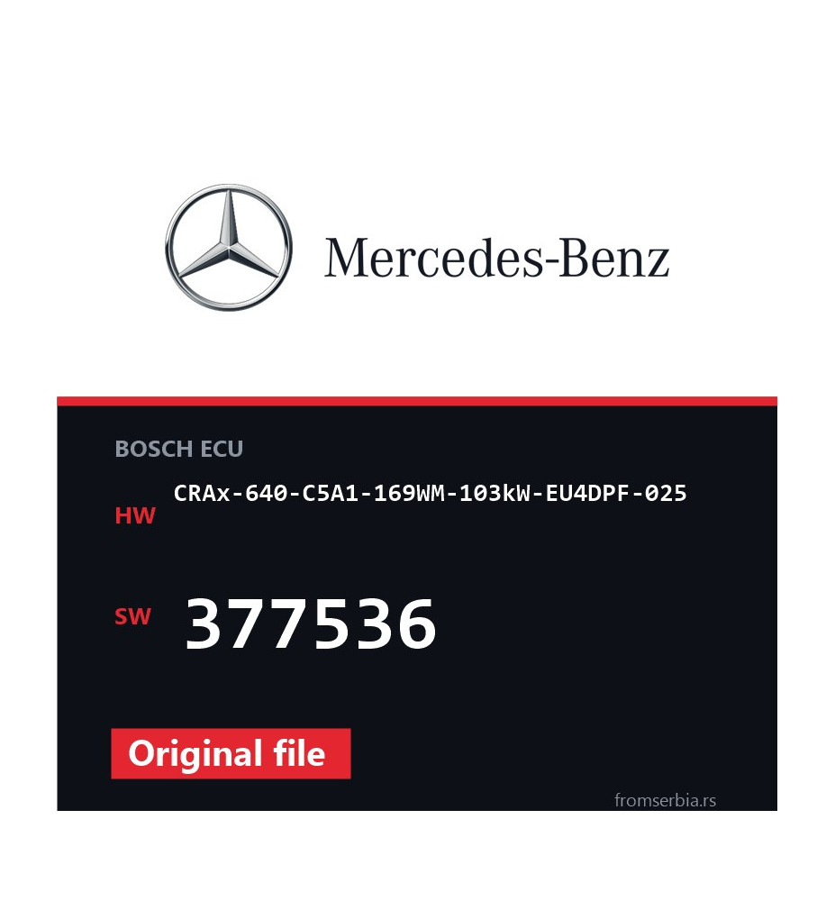 Mercedes-Benz CRAx-640-C5A1-169WM-103kW-EU4DPF-025 377536 Stage1 file