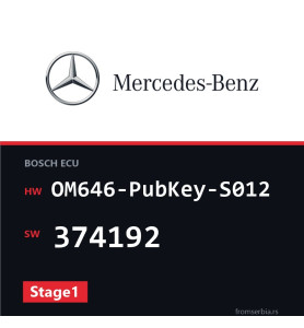 Mercedes-Benz C 2.2 OM646-PubKey-S012 374192 Stage1 tuning file