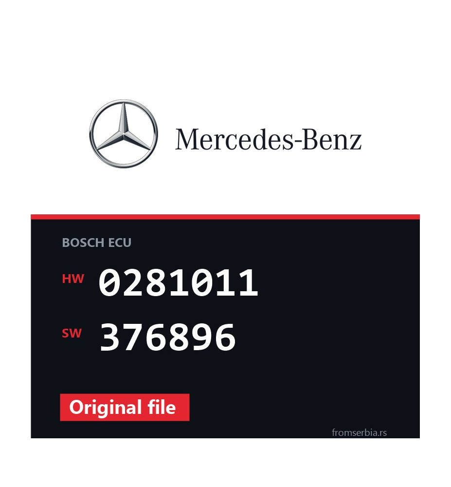 Mercedes-Benz C 200 0281011 376896 original ECU file