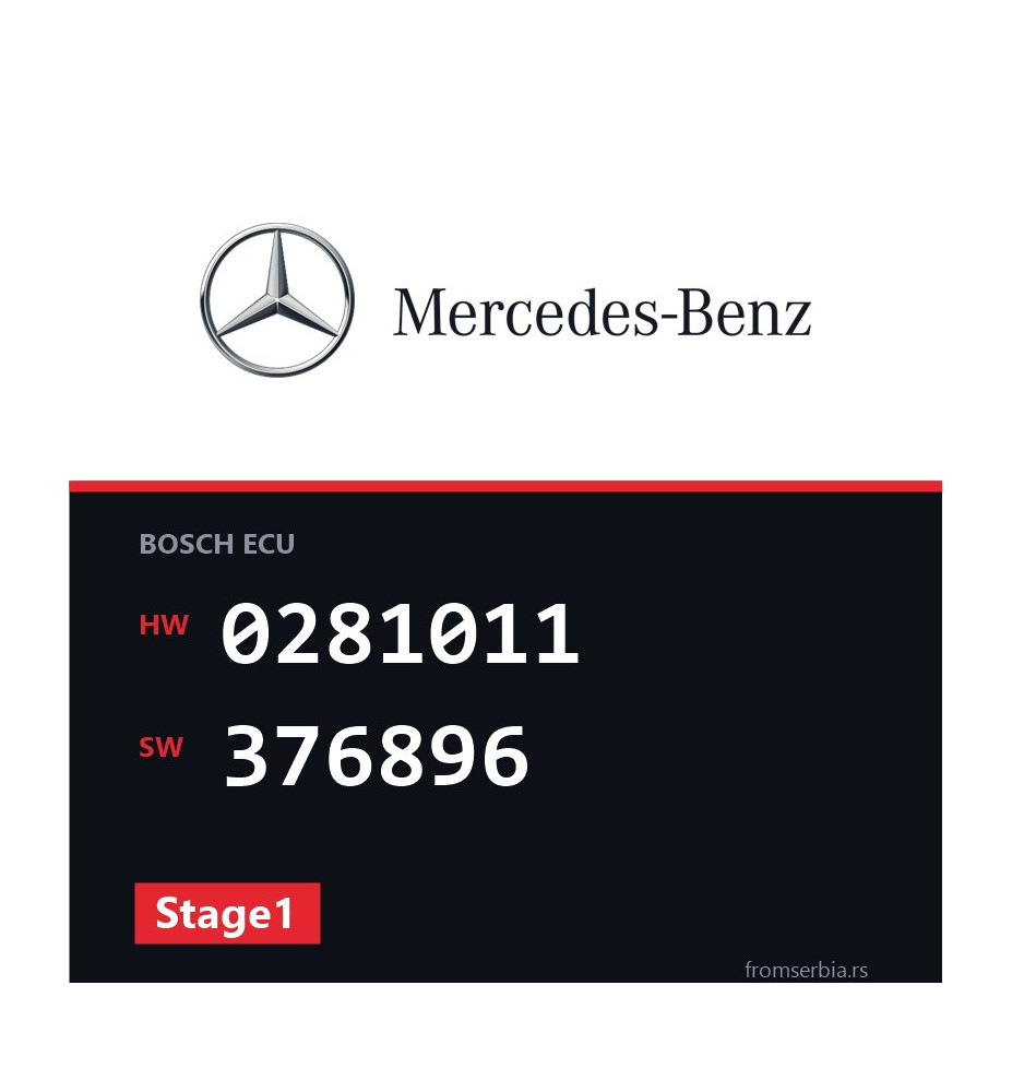 Mercedes-Benz C 200 0281011 376896 Stage1 tuning file