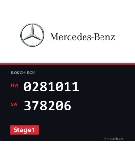 Mercedes-Benz C 200 0281011 378206 Stage1 tuning file