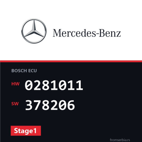 Mercedes-Benz C 200 0281011 378206 Stage1 tuning file