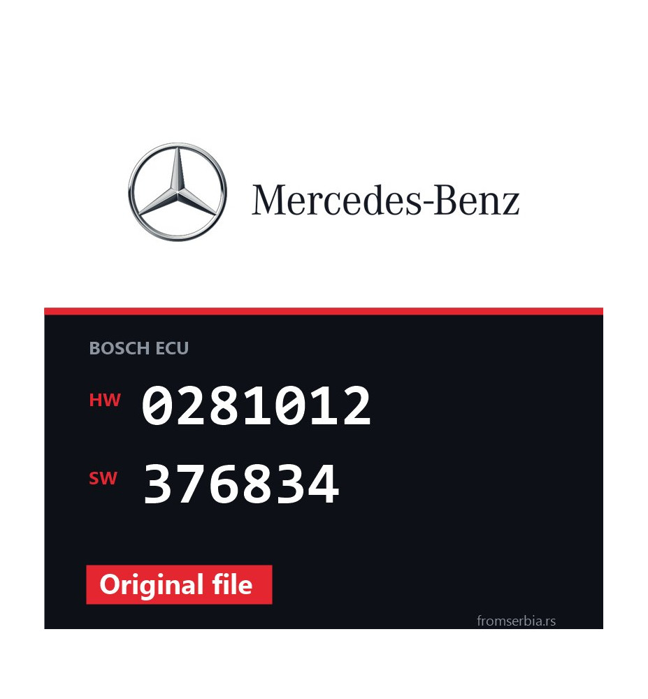 Mercedes-Benz C 220 0281012 376834 original ECU file