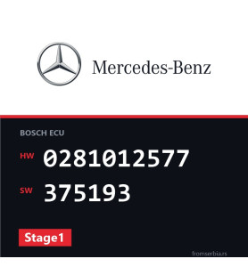 Mercedes-Benz C 320 0281012577 375193 Stage1 tuning file