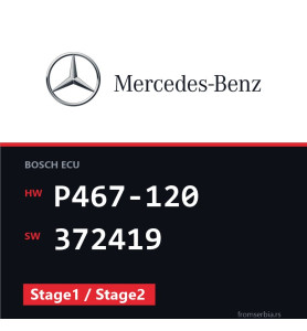 Mercedes-Benz C220 P467-120 372419 Stage1 / Stage2 tuning file