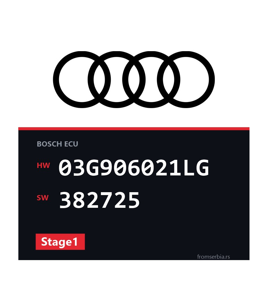 Audi A3 03G906021LG 382725 Stage1 tuning file