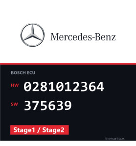 Mercedes-Benz E 280 0281012364 375639 Stage1 / Stage2 tuning file