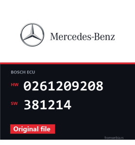 Mercedes-Benz E500 0261209208 381214 original ECU file