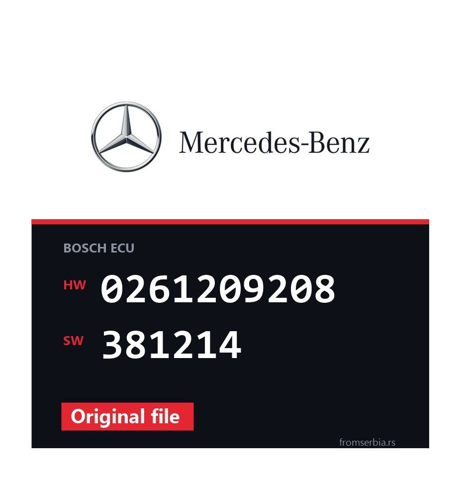 Mercedes-Benz E500 0261209208 381214 original ECU file