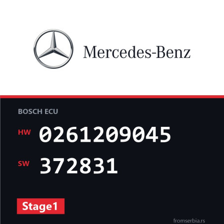Mercedes-Benz ML 0261209045 372831 Stage1 tuning file