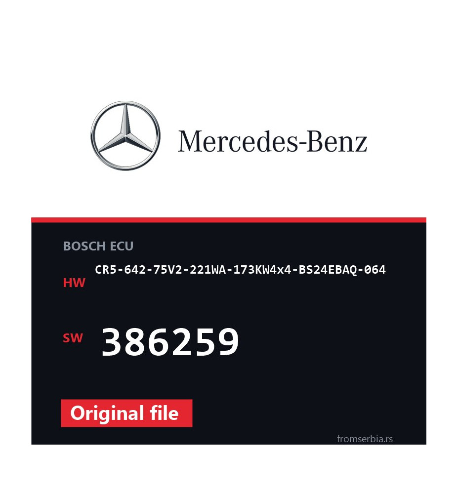 Mercedes-Benz CR5-642-75V2-221WA-173KW4x4-BS24EBAQ-064 386259 original