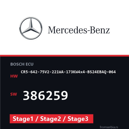Mercedes-Benz CR5-642-75V2-221WA-173KW4x4-BS24EBAQ-064 386259 Stage1 /