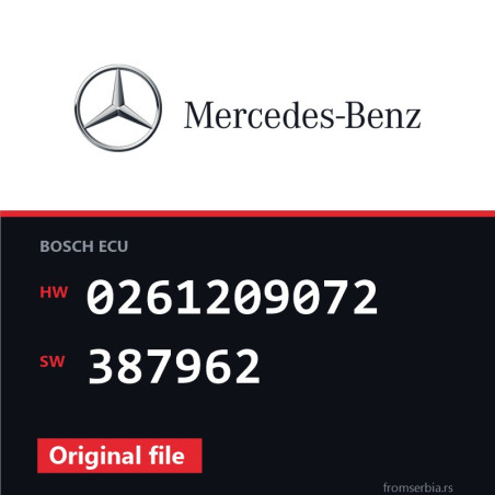 Mercedes-Benz S 500 0261209072 387962 original ECU file