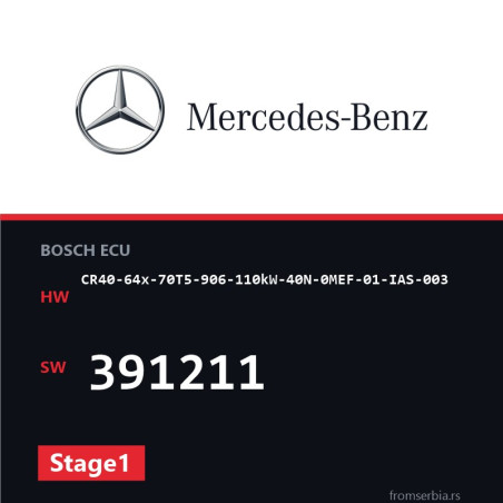 Mercedes-Benz CR40-64x-70T5-906-110kW-40N-0MEF-01-IAS-003 391211 Stage