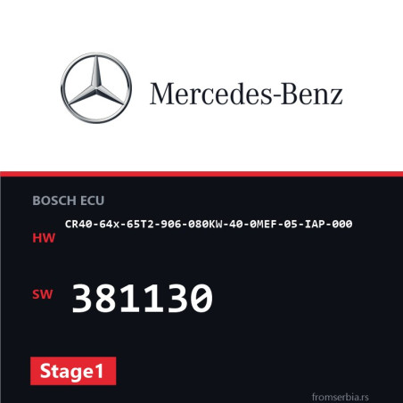 Mercedes-Benz CR40-64x-65T2-906-080KW-40-0MEF-05-IAP-000 381130 Stage1