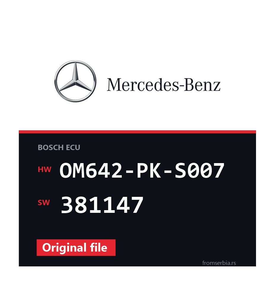 Mercedes-Benz Vito OM642-PK-S007 381147 original ECU file