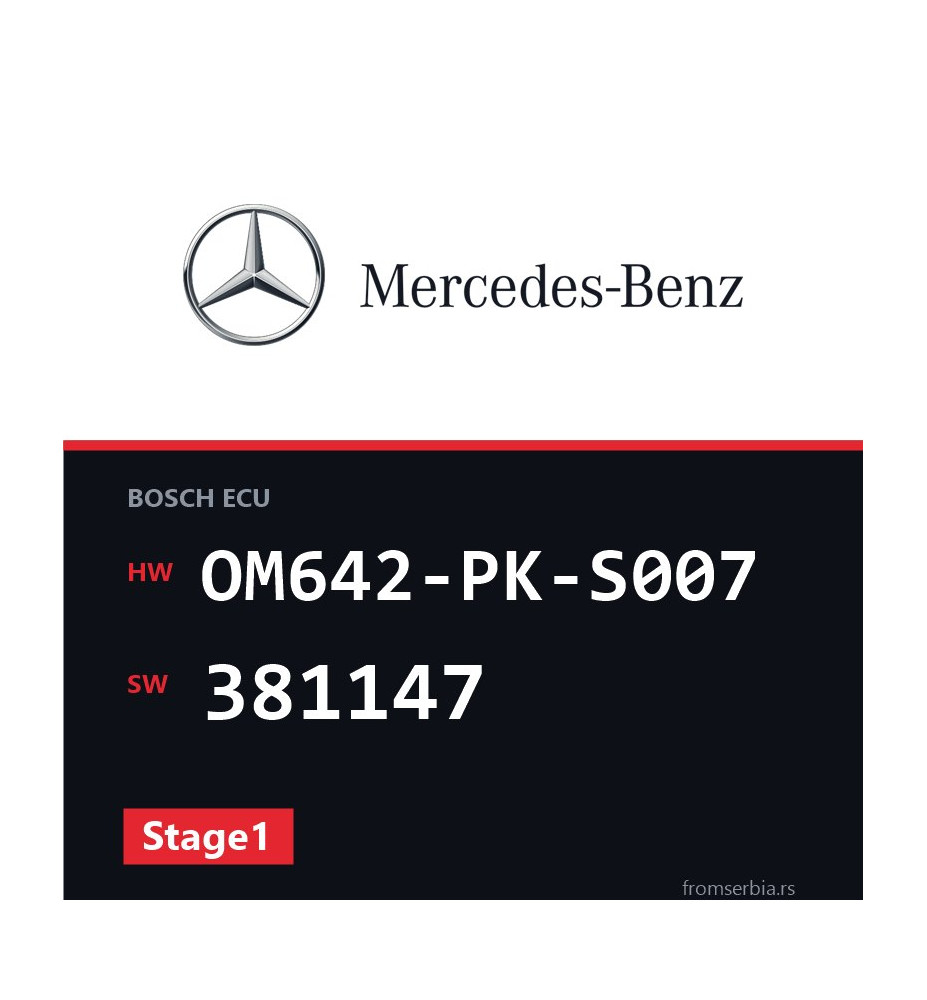 Mercedes-Benz Vito OM642-PK-S007 381147 Stage1 tuning file