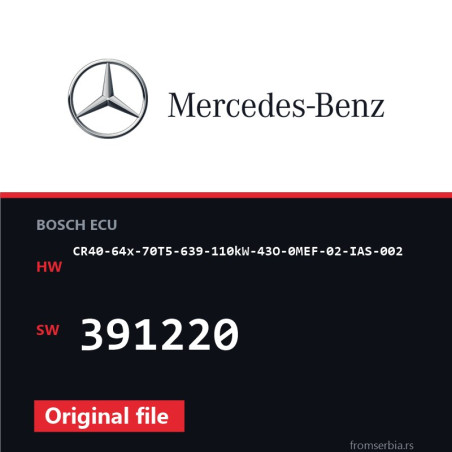 Mercedes-Benz CR40-64x-70T5-639-110kW-43O-0MEF-02-IAS-002 391220 origi
