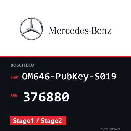 Mercedes-Benz OM646-PubKey-S019 376880 Stage1 / Stage2 file