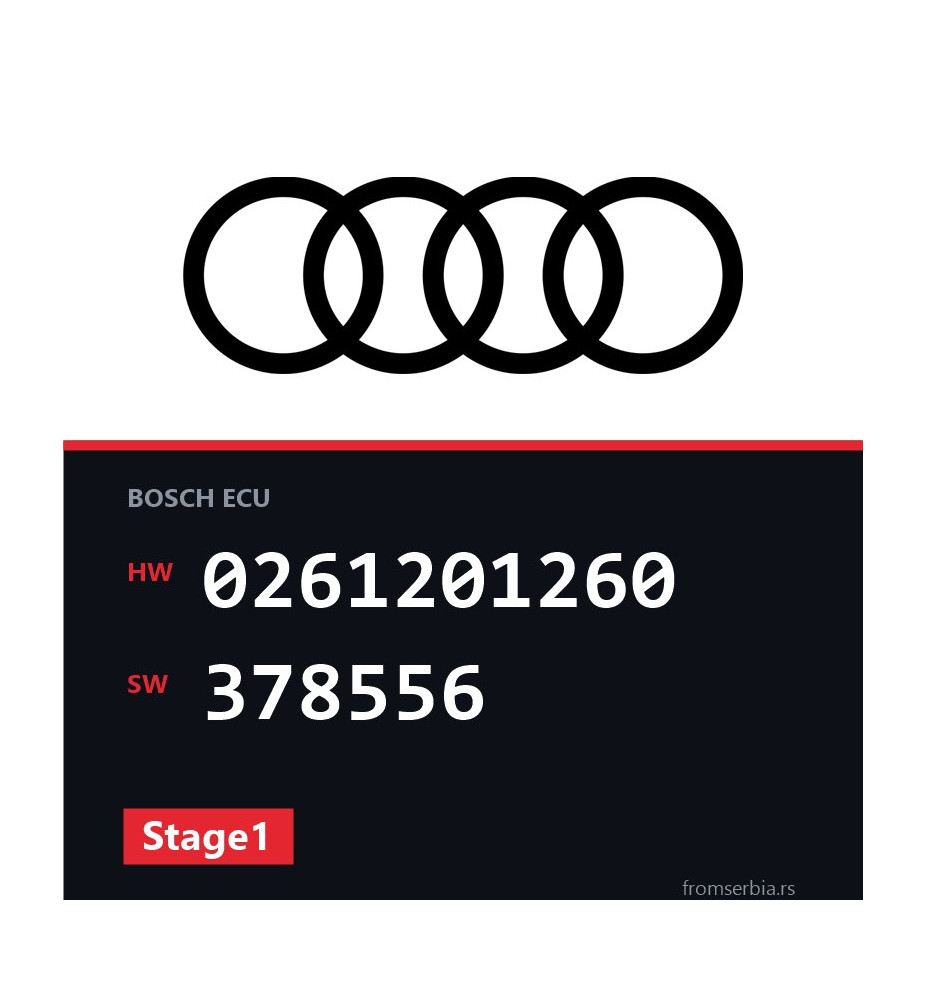 Audi A3 0261201260 378556 Stage1 tuning file