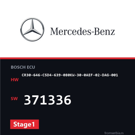 Mercedes-Benz CR30-646-C5D4-639-080KW-30-0AEF-02-DAG-001 371336 Stage1