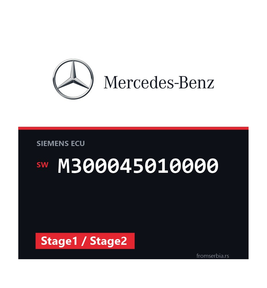 Mercedes-Benz C 180K M300045010000 Stage1 / Stage2 tuning file