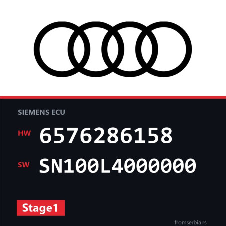 Audi A3 6576286158 SN100L4000000 Stage1 tuning file