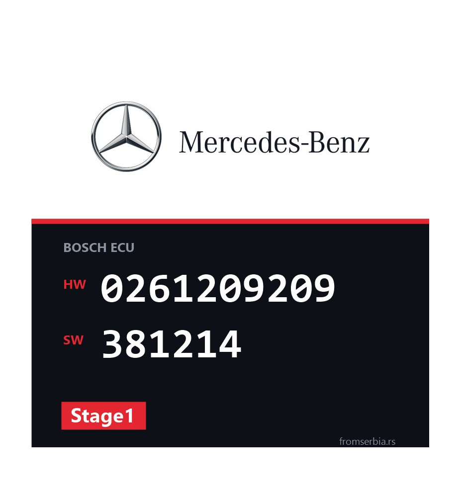 Mercedes-Benz G 500 0261209209 381214 Stage1 tuning file