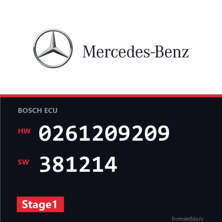 Mercedes-Benz G 500 0261209209 381214 Stage1 tuning file