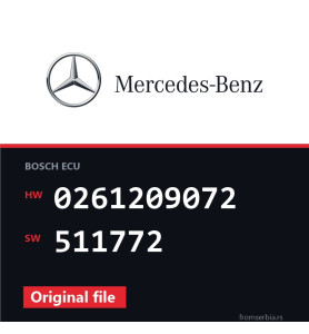 Mercedes-Benz S500 0261209072 511772 original ECU file
