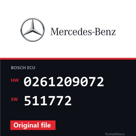 Mercedes-Benz S500 0261209072 511772 original ECU file