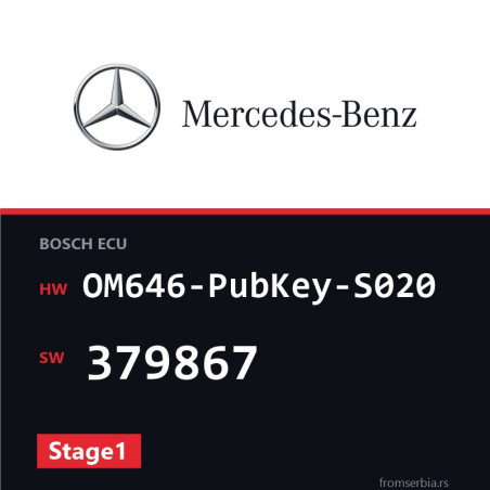 Mercedes-Benz Vito OM646-PubKey-S020 379867 Stage1 tuning file