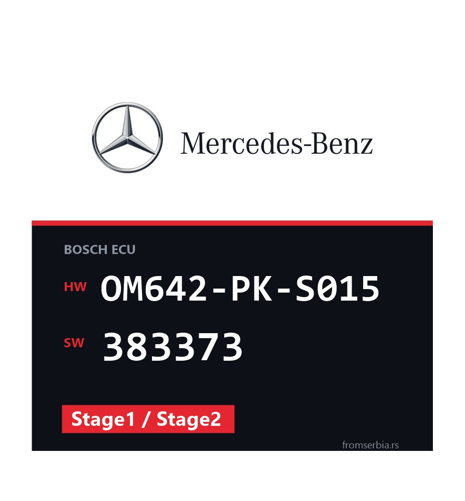 Mercedes-Benz Vito OM642-PK-S015 383373 Stage1 / Stage2 tuning file
