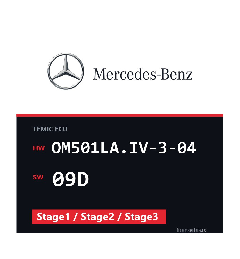 Mercedes-Benz OM501LA.IV-3-04 09D Stage1 / Stage2 / Stage3 file