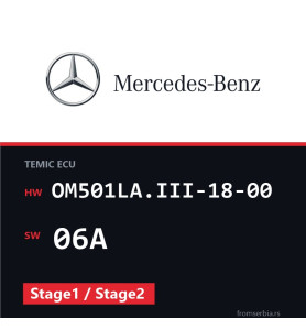 Mercedes-Benz Actros OM501LA.III-18-00 06A Stage1 / Stage2 tuning file