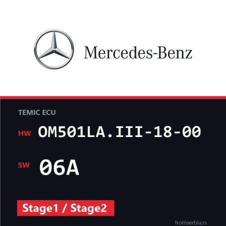 Mercedes-Benz Actros OM501LA.III-18-00 06A Stage1 / Stage2 tuning file