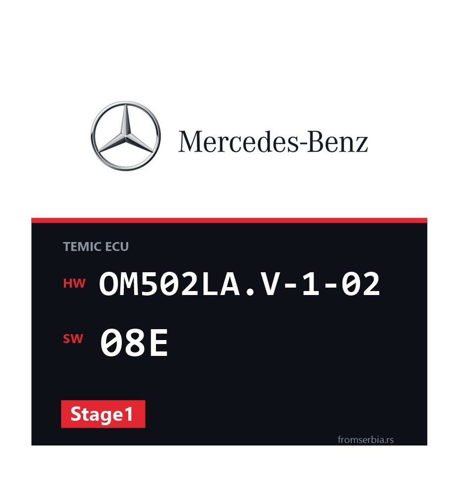 Mercedes-Benz Actros OM502LA.V-1-02 08E Stage1 tuning file